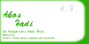akos hadi business card